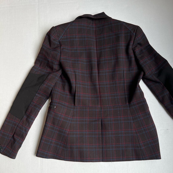1.State Glen Plaid One Button Womens Blazer Size 2 - Picture 2 of 5